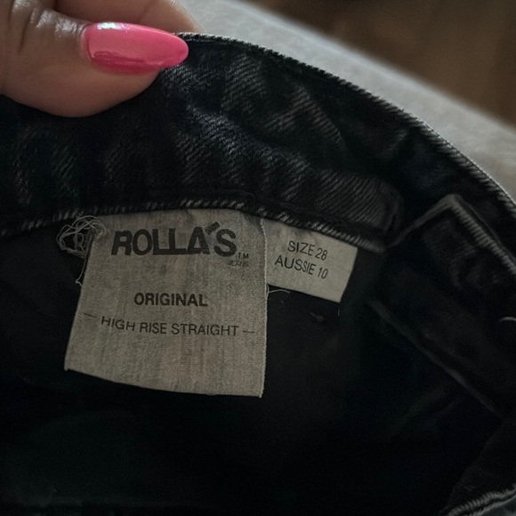 Rolla's Black Denim Jeans - Picture 2 of 3
